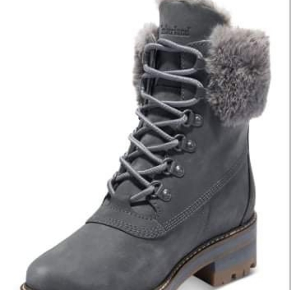 Womens Timberland Courmayeur Valley 6" Faux Fur Waterproof Lug Sole Boots Sz 11